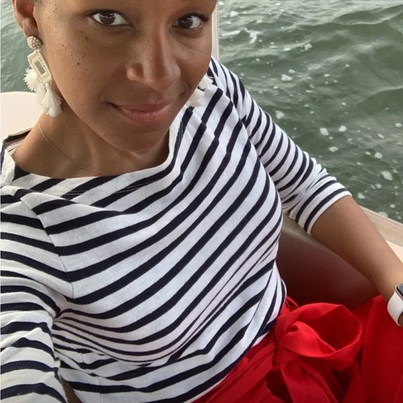 J.Crew Striped 3/4 Length Sleeve Tee Size Extra Small - Picture 5 of 5